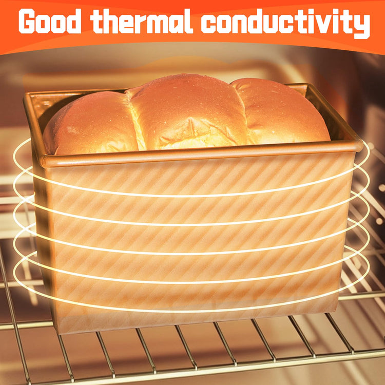 2 Pack Pullman Loaf Pan with Lid