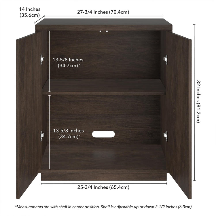 28" Fluted Accent Cabinet