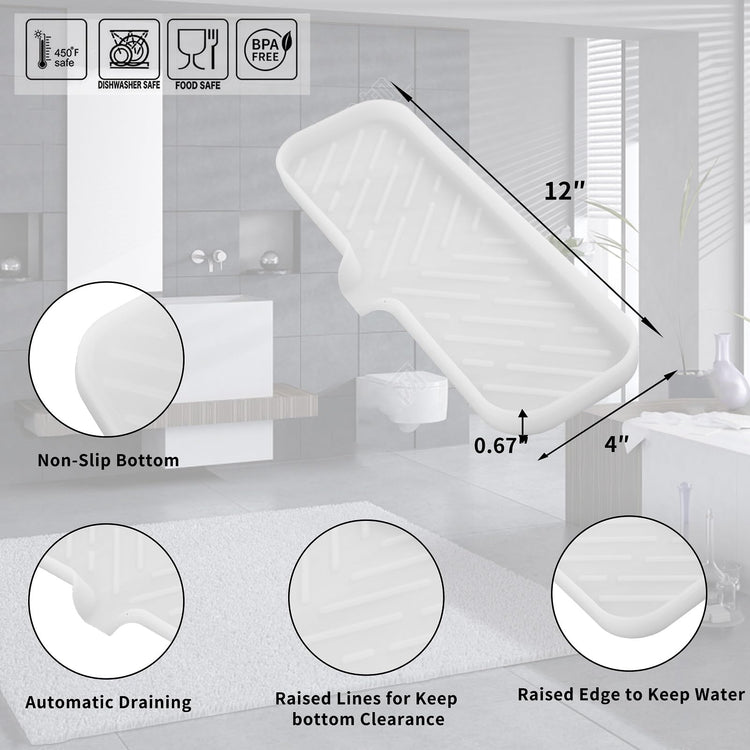 Silicone Soap Dish with Drain Spout