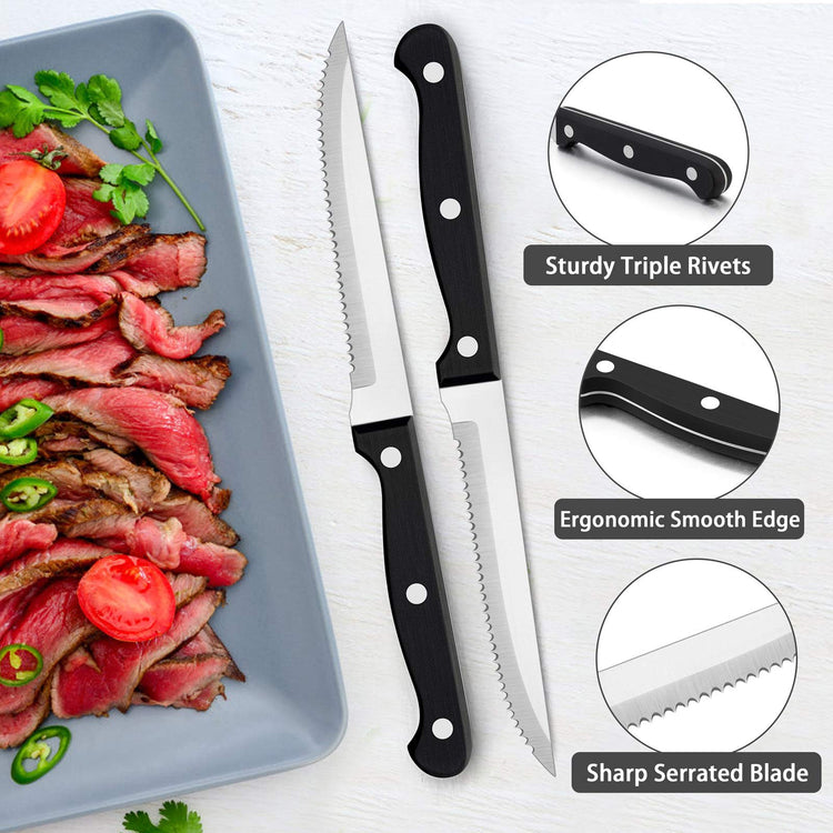 41 Piece Silverware Flatware Set for 6