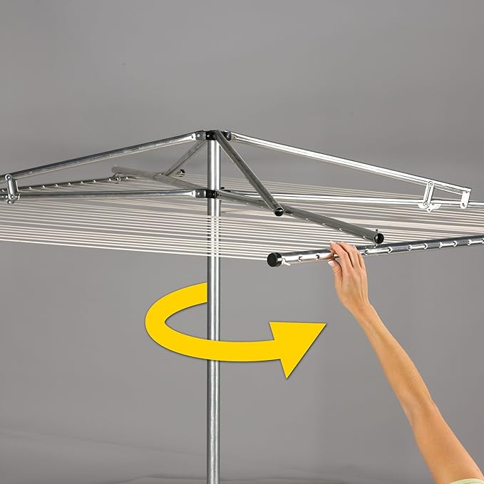 Household Essentials Parallel Clothesline Outdoor Dryer, 30 Lines with 210 Feet of Drying Space, No-Rust Steel