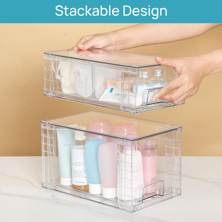 Clear Stackable Storage Drawers (8 Count)