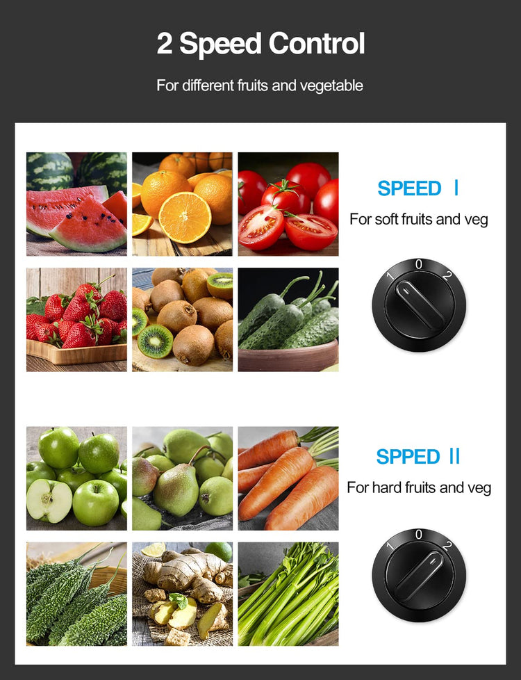 Juicer Machine 500W Centrifugal Juicer with Extra Wide Feed Chute