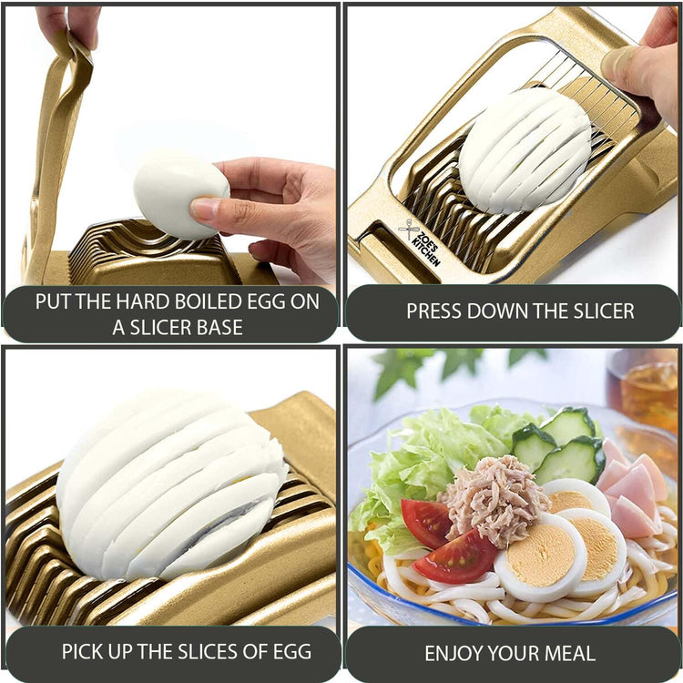 Good Grip Egg Slicer for Hard Boiled Eggs Heavy Duty Professional Large Aluminum Egg Slicer with Stainless Steel Wires Kitchen Aid Egg