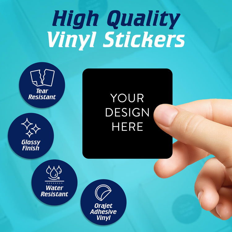 Custom Vinyl Stickers Your Image (100 Count)
