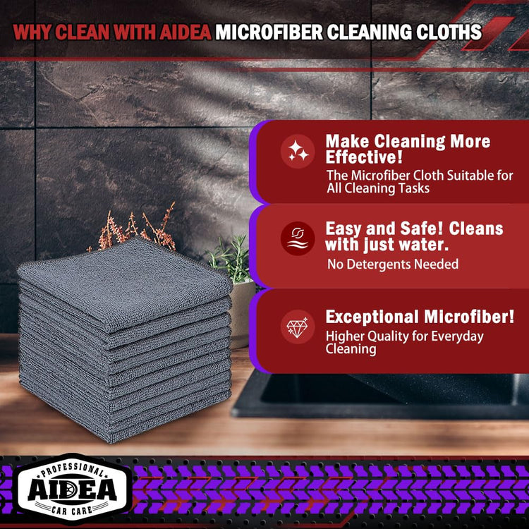 Microfiber Cleaning Cloth Grey 20PK (20 Count)