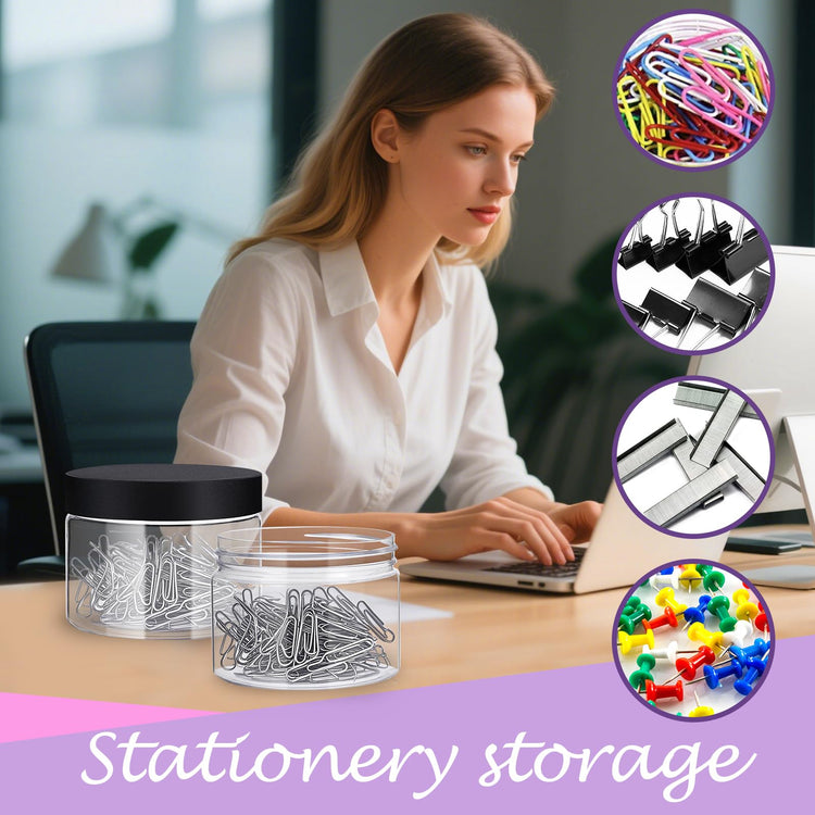 72 PCS 4 OZ Plastic Jars with Screw On Lids