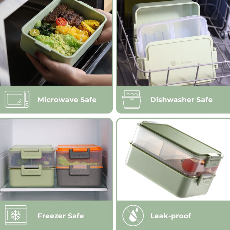 Stackable 2 Tier Adult Bento Box
