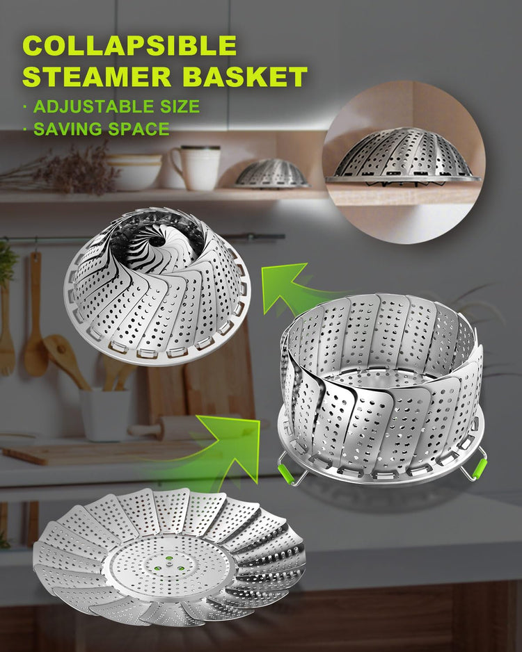 2 Layer Vegetable Steamer Basket for Pot