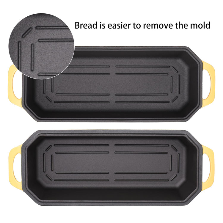 Bread Pan Cast Iron Loaf Pan with Lid Bread Loaf Pan 13x5 Inch Enameled Cast Iron Sourdough Bread Pan