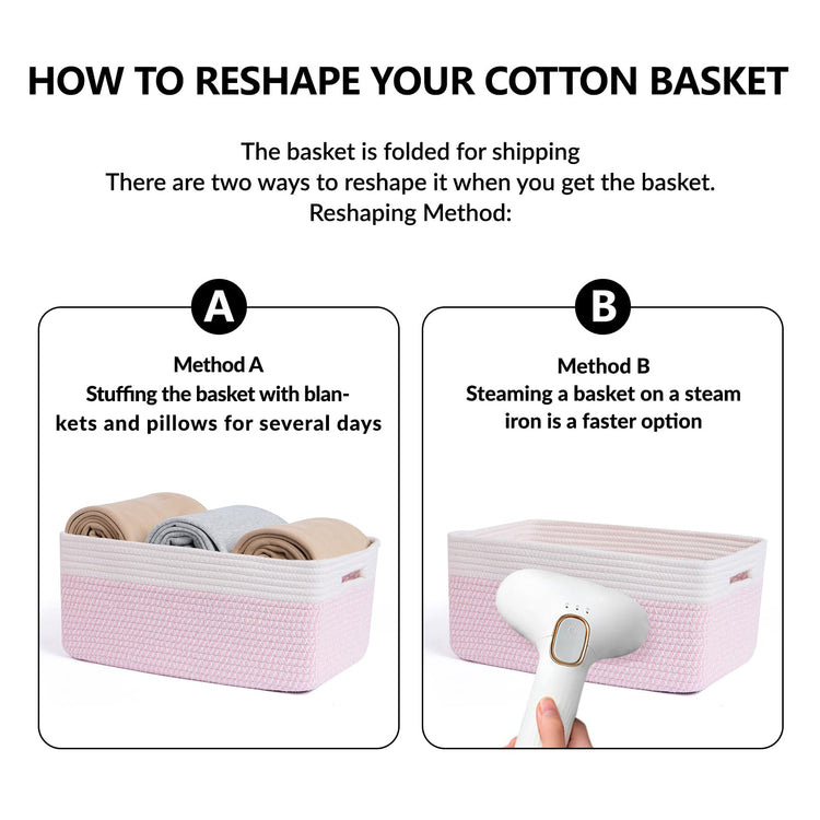 Large Storage Baskets for Shelves (2 Count)