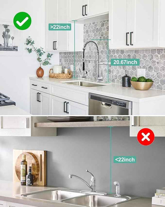 Fapully Chrome Kitchen Faucet with Sprayer,Commercial Single Handle Pull Down Kitchen Sink Faucet