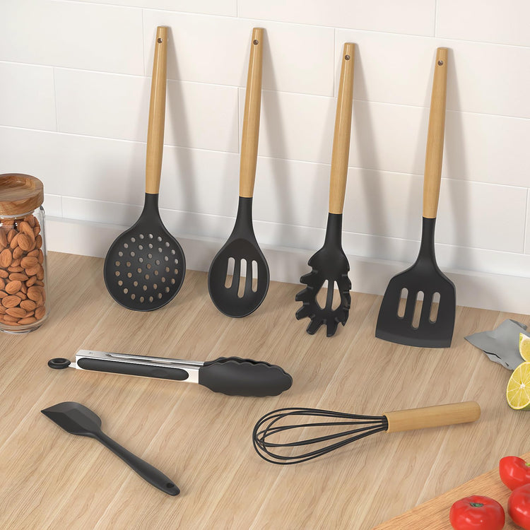 Silicone Cooking Utensils Kitchen Utensil Set (14 Count)