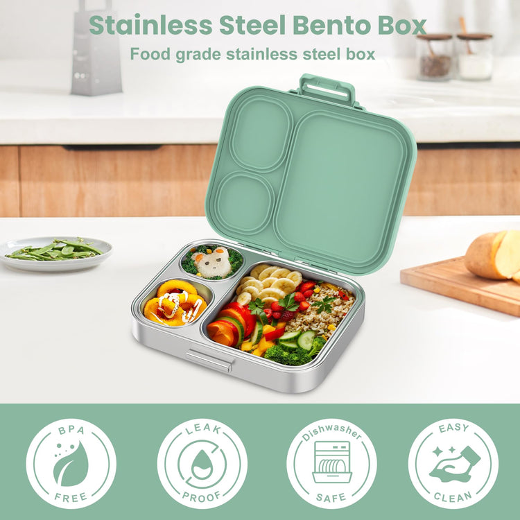 Stainless Steel Bento Lunch Box for Kids