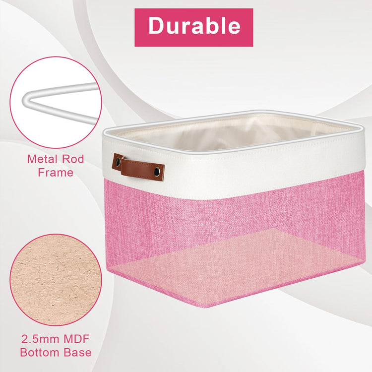 Storage Bins Large Fabric Storage Baskets for Shelves 3 Pack (3 Count)