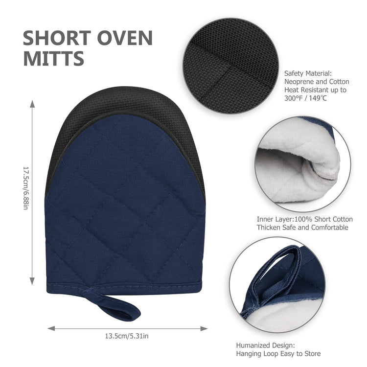 1 Pair Short Oven Mitts