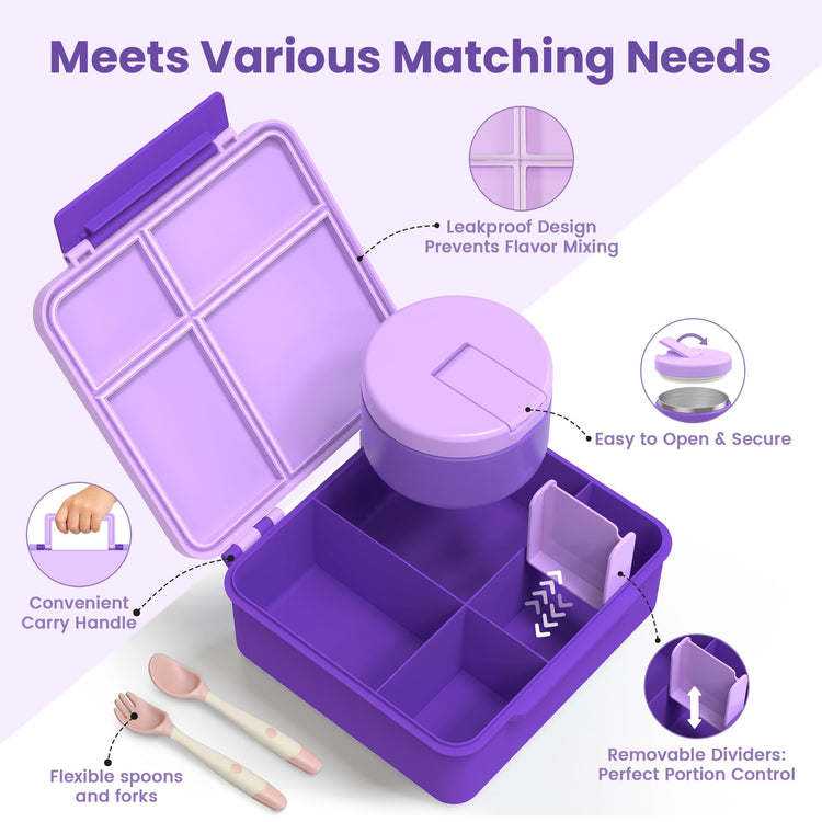 Bento Lunch Box for Kids with 8oz Soup Thermo