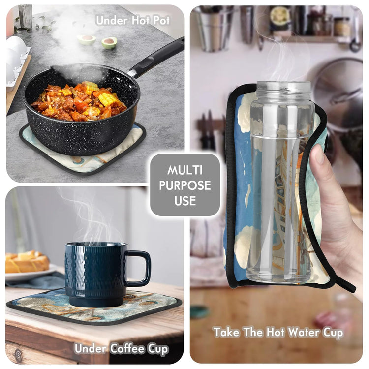 Airplanes Oven Mitts and Pot Holders Sets (2 Count)