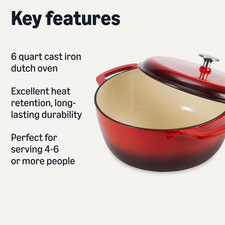 Enameled Cast Iron Dutch Oven Pot with Lid