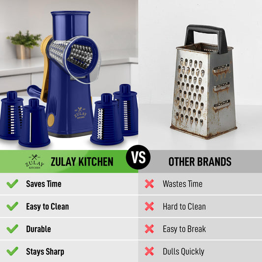 Rotary Cheese Grater 5 Blade Cheese Shredder