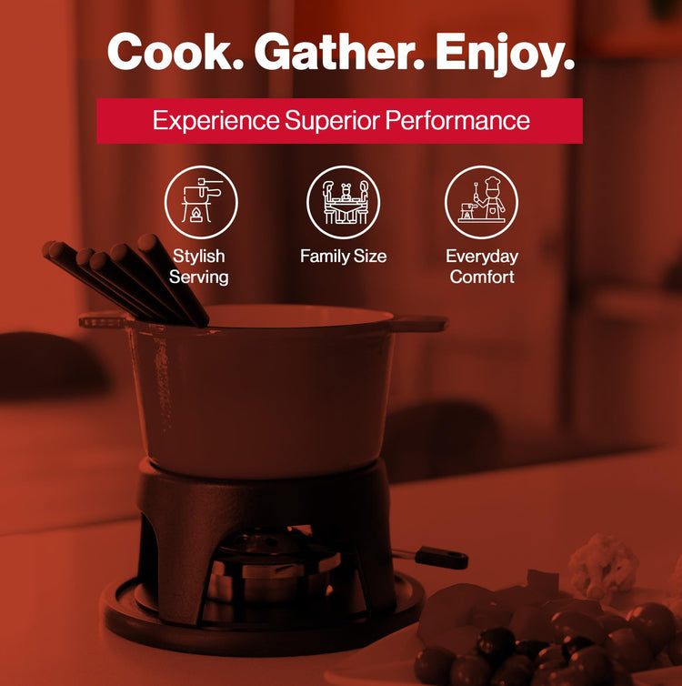 Sierra Cast Iron Fondue Set