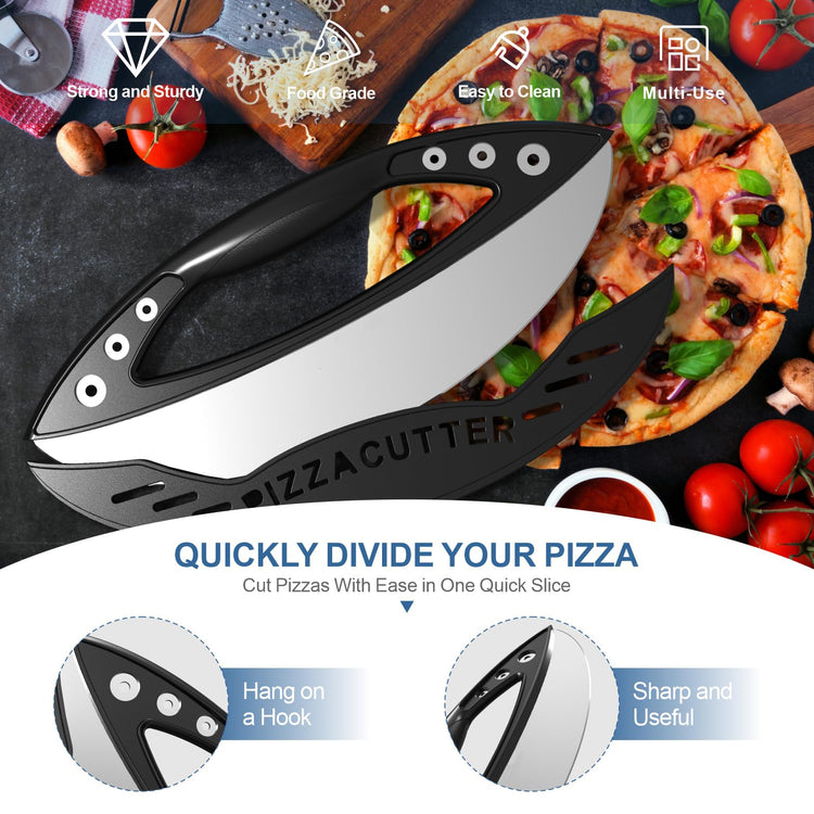12 Inch Pizza Rocker Blade Cutter