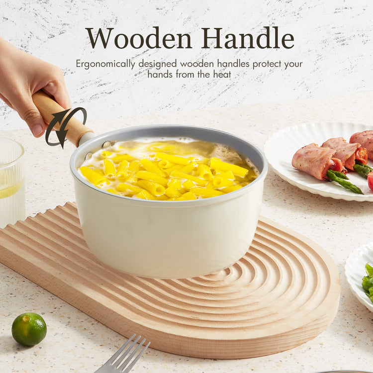 Ceramic Nonstick Sauce Pan with Lid