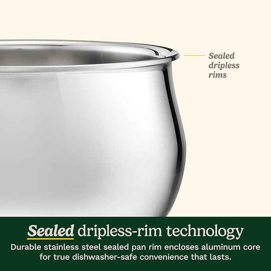 Cuisinart PureClad™ PureClad™ Triple-Ply 12" Stainless Steel Skillet with Helper Handle and Cover. PCT22-30HC