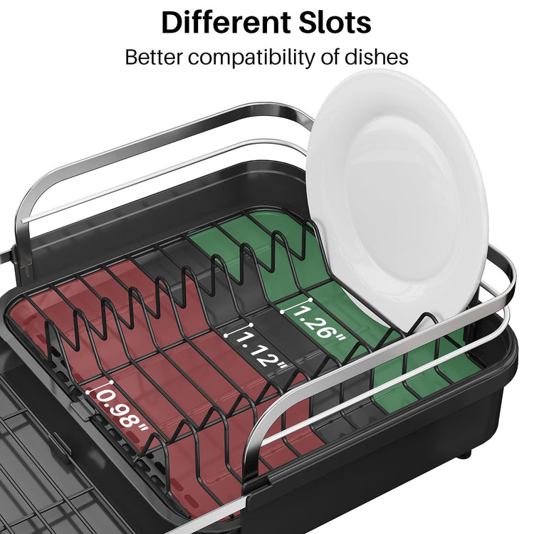 Expandable Dish Drying Rack for Kitchen Counter