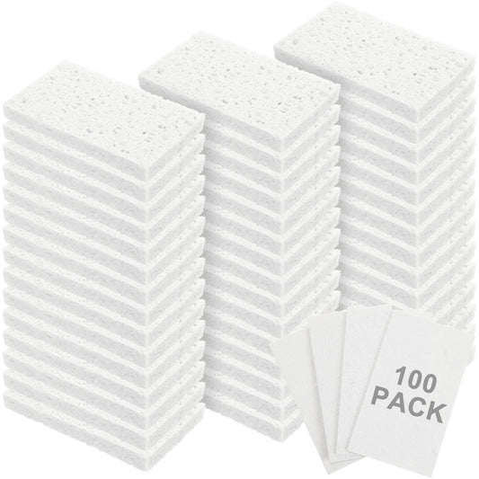 100 Pieces Compressed Wood Pulp Dish Sponges for Kitchen (100 Count)