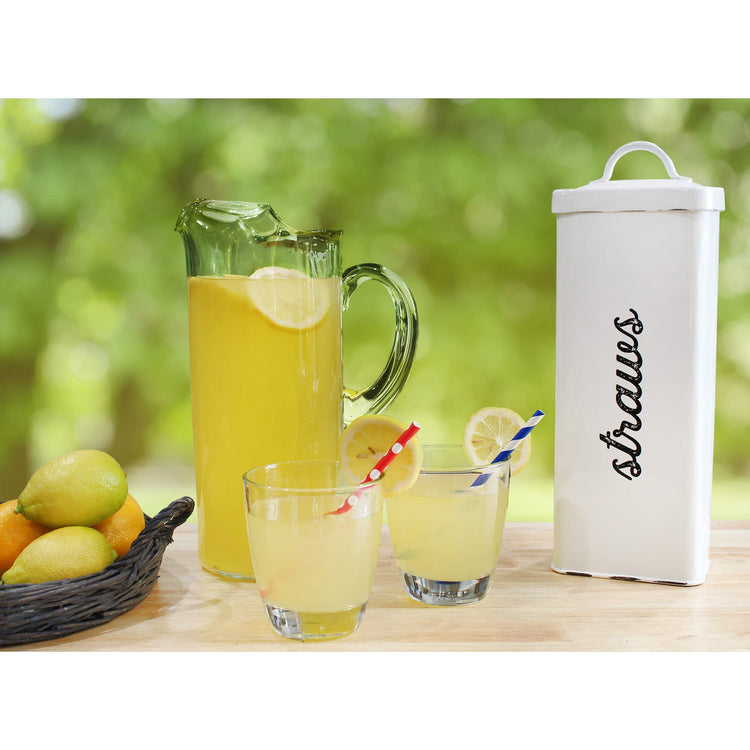 Farmhouse Enamelware Straw Holder