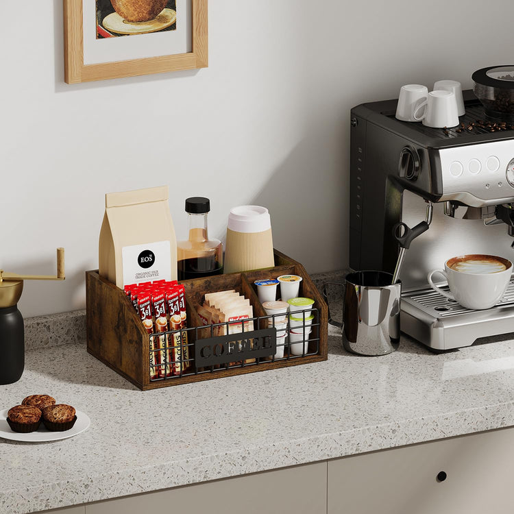 Coffee Station Organizer for Countertop