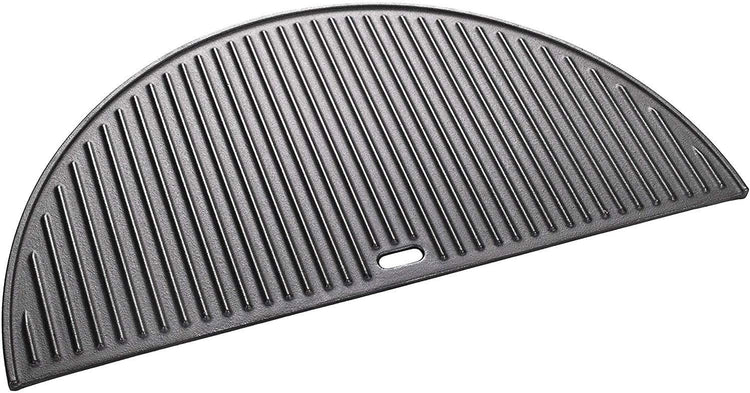 18" Half Moon Cast Iron Reversible Griddle for Kamado Joe KJ