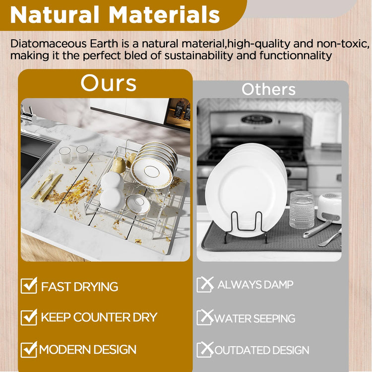 Stone Drying Mat for Kitchen Counter