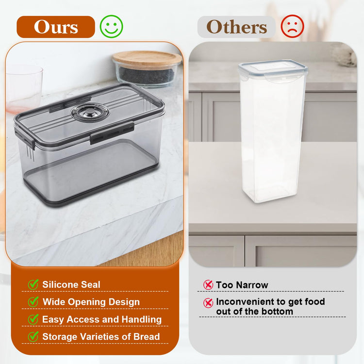 Bread Box for Homemade Bread Boxes for Kitchen Counter Airtight