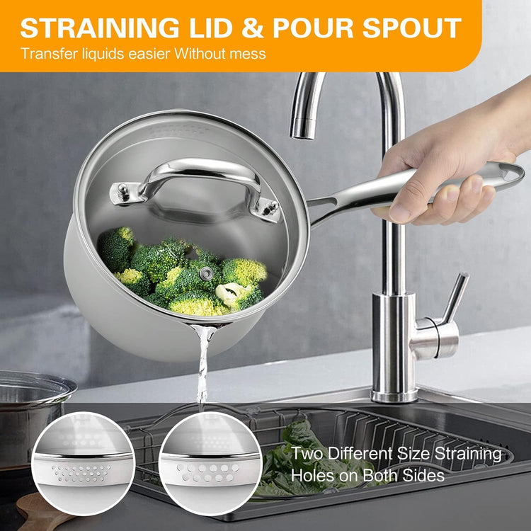 Tri Ply Stainless Steel Pot with Steamer