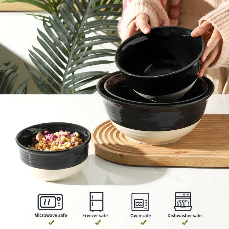 Nesting Ceramic Mixing Bowls Set of 4 (4 Count)