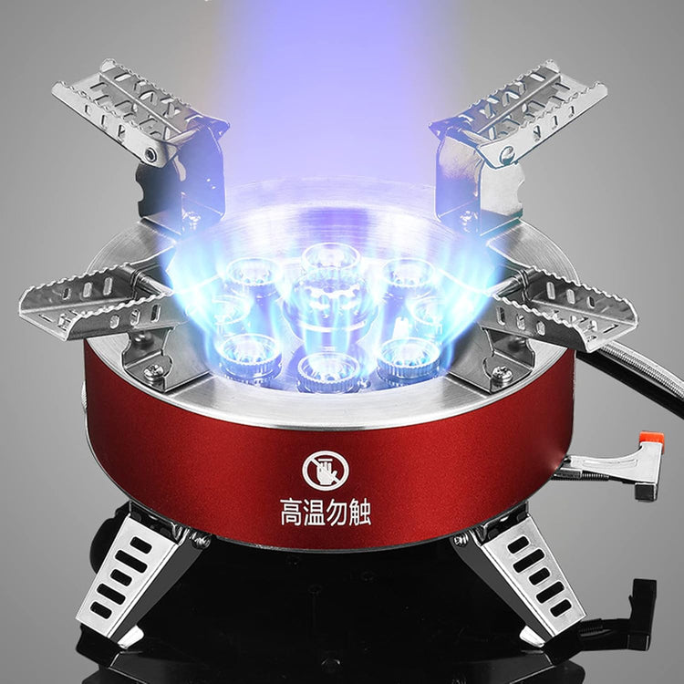 BULIN AirOka B18 Puls 23800W Alloy Portable Picnic Camping Stove Windproof Design Gas Cooking Burner with Piezo Ignition and Carrying Case Foldable Stove for Outdoor BackpackingHikingPicnicCar