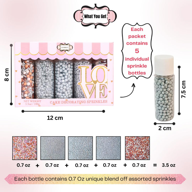 Edible Cake Sprinkles Mix (5 Ounce)