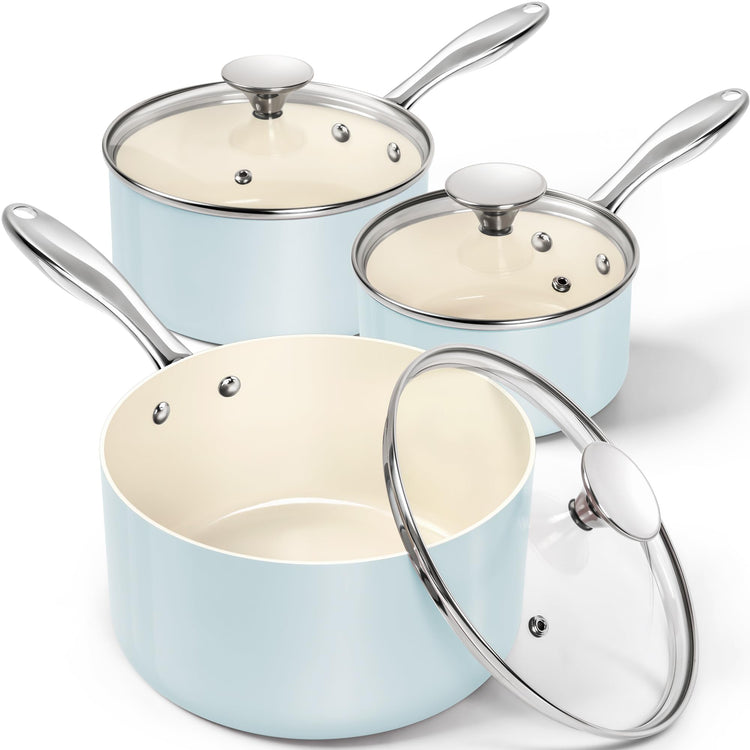 Sauce Pan with Lid (3 Count)