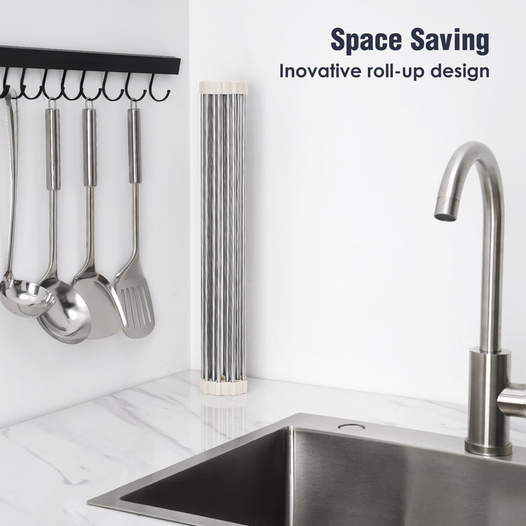 Roll Up Dish Drying Rack Over Sink