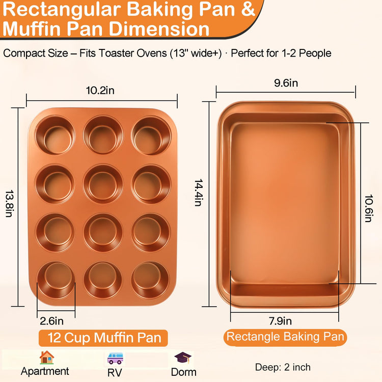 Baking Pans Set 6 (21.1644 Ounce)