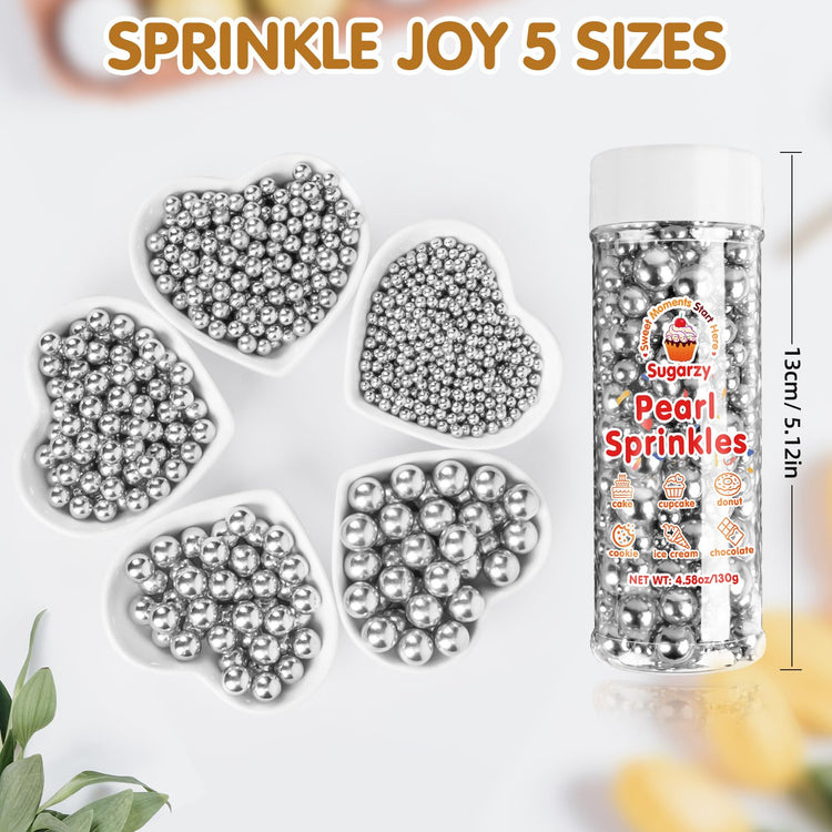 Silver Pearl Sprinkles (4.5 Ounce)
