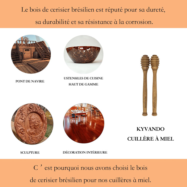 Brazilian Cherry Wood Honey Dipper