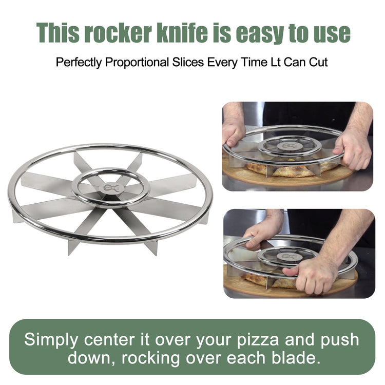 16" Pizza Cutter Rocker Sharp 8