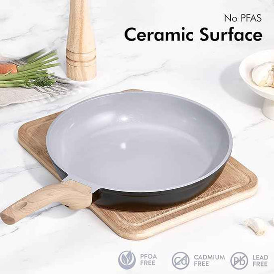 CAROTE 21pcs Pots and Pans Set Nonstick, Cookware Set Black Induction Kitchen Cooking Set w/Frying Pans & Saucepans(PFOS, PFOA Free)
