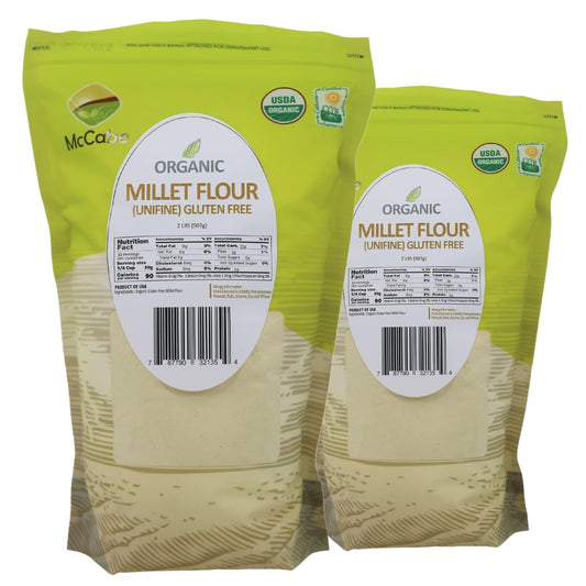 McCabe Organic Millet Flour - Millet Flour Organic | Rich with Fiber & Minerals | USDA and CCOF Certified | Product of USA | 2Lbs Pack of 2 - Nestoria