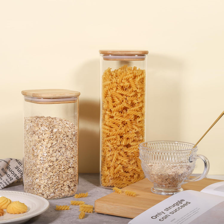 Glass Food Storage Jars 76 oz Set of 3 (3 Count)