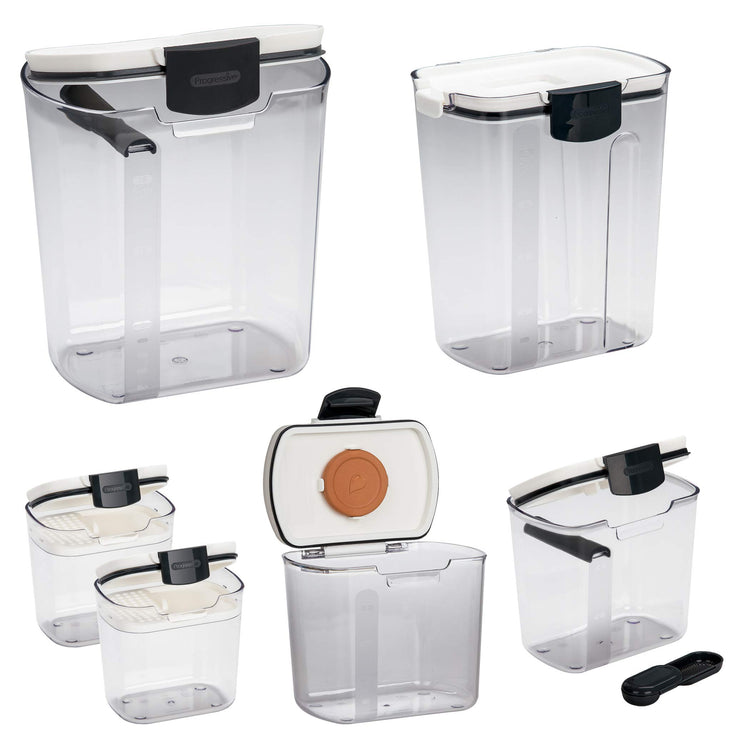ProKeeper Baker's Airtight Kitchen Storage Canister Container Set for Flour (6 Count)