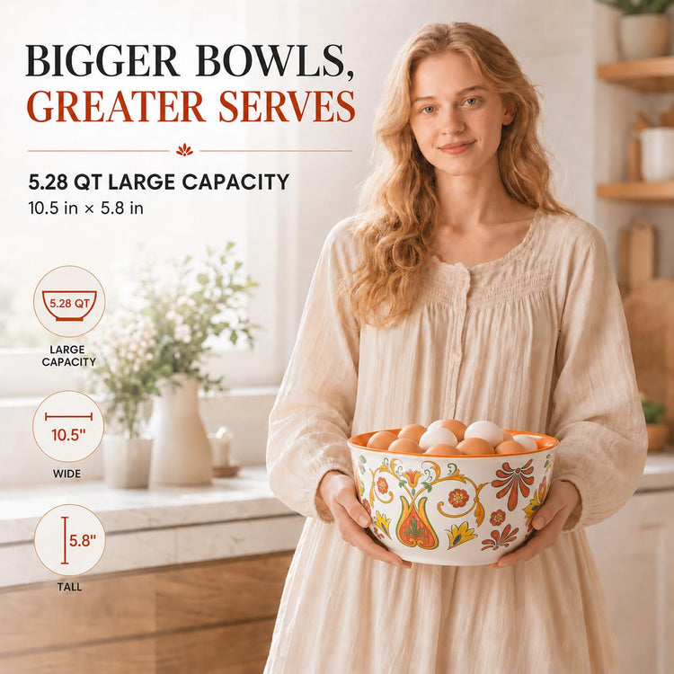 Melamine Mixing Bowl Set with Lids (3 Count)